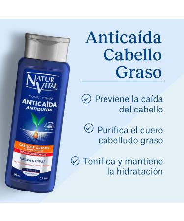  NaturVital NaturVital - Pack of 6 anti-hair loss shampoos for oily hair paraben and silicone free hair loss prevention natural strengthening for men and women 6 x 300 ml - Buy Online on GoSupps.com