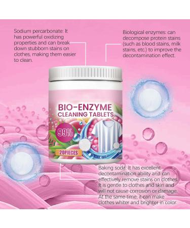ERMOPATRY Multi-Functional Bio-Enzyme Cleaning Tablets Dissolve Concentrated Cleaning Tablets Bio Enzyme Explosive Salt Barrel Large Capacity Bleach Tablets for Laundry Kitchen Clothes (1pcs) - Buy Online on GoSupps.com