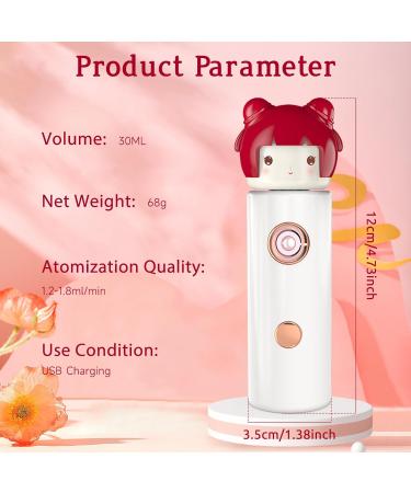Nano Facial Mister 30MLPortable Facial Spray Mist Bottle Mini Face Mister Handy Mist Sprayer Facial Mister Mini Steamer USB Rechargeable Mini Beauty Device for Skin Care Facial Hydration - Buy Online on GoSupps.com