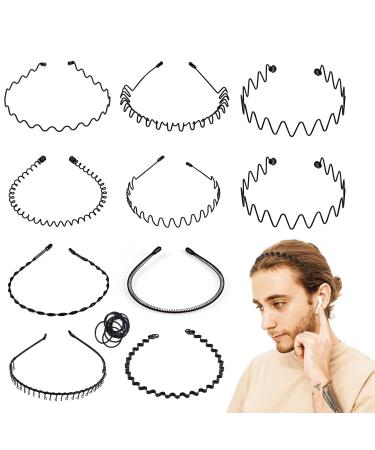 Hair ripe men 10Pcs hair ripe men with rubber bands hair bands hair ripe men men hair ripe hair ripe ladies thin jagged hair ripe black men for sports fitness 10 pieces hair ripe + rubber bands hair bands