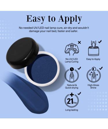 AZUREBEAUTY Blue Black Dip Powder Nail Kit Starter - 8 Colors Acrylic Dipping System with Essential Liquids for French Art Manicure - DIY Salon Quality - Buy Online on GoSupps.com