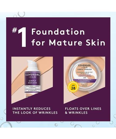 CoverGirl & Olay Simply Ageless Foundation Warm Beige 245 - 0.4 oz (Pack of 1) - Buy Online on GoSupps.com
