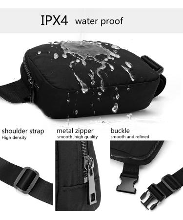 Belt Bag Waist Pack Crossbody Fanny Pack for Women and Men - Adjustable Strap, Small Pouch for Travel, Workout, Running - Black - Buy Online on GoSupps.com