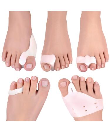 Magichome toe spreader hallux valgus correction hammer toe splint bunion white