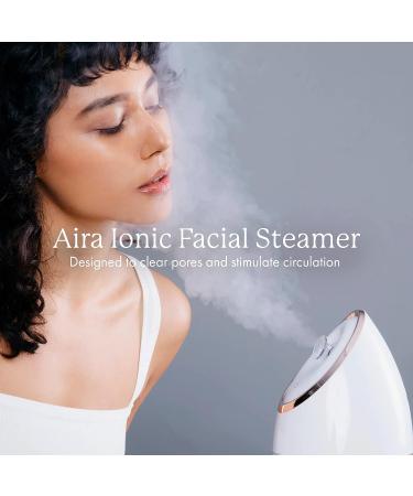 Vanity Planet Aira Ionic Facial Steamer (Rose Gold) - Detoxifying Pore Cleanser & Moisturizer with Adjustable Nozzle & Essential Oil Baskets - Buy Online on GoSupps.com