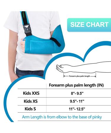 Arm Sling for Kids | Shoulder Injury Brace with Pad | Support for Rotator Cuff Arm Wrist Elbow Clavicle | Post-Surgery Recovery (Small Blue - Buy Online on GoSupps.com