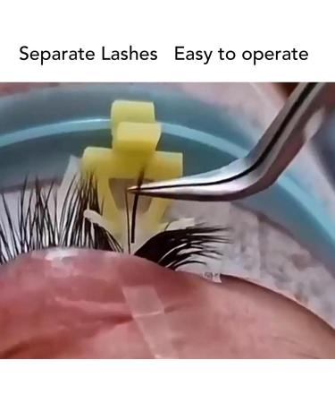 Eyelash Separator Set Sturdy Silicone Pads Reusable Eyelash Separator Tool Easy Grafting and Separating Denser Lashes for Home and Salon Use Yellow - Buy Online on GoSupps.com