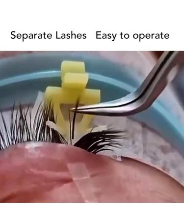 Eyelash Separator Tool - Reusable Yellow Silicone Lash Extension Separator for Beauty Salons - Easy Cleaning & Grafting Aid - Buy Online on GoSupps.com