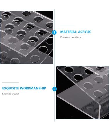 Milists 24-Hole Clear Acrylic Brush Holder | Fommy Pencil & Makeup Organizer for Colored Pencils Eyebrow Pencils & Cosmetics 12.0m 8x12cm - International Shipping - Buy Online on GoSupps.com