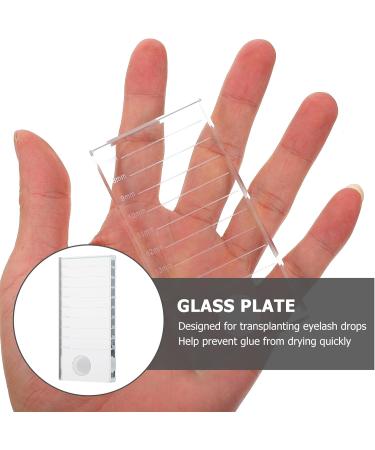 2 Pi ces Palette Verre Pour Extensions De Cils Support De Cils Plateau Professionnel 10x5cm Comme Montr  - Buy Online on GoSupps.com