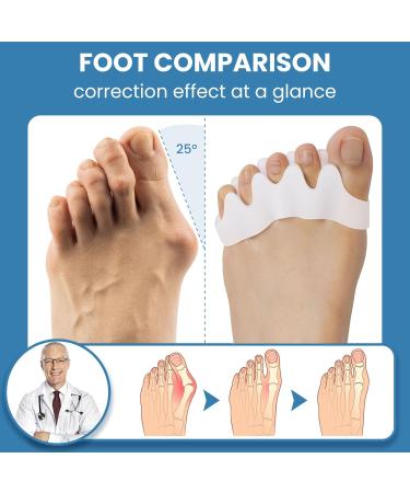 Medium-Footed Gel Toe Spreader & Cushion - 6PCs Forefoot Pads for Diabetic Feet Blisters & Pain Relief - Breathable & Comfortable - Buy Online on GoSupps.com