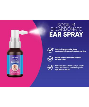 Knoxzy Sodium Bicarbonate Ear Spray for Clogged Ear Relief - 10ml Pack - Swimmer's Ear Wax Remover - Buy Online on GoSupps.com
