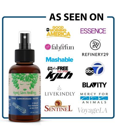 Multiuse Lemongrass Water Toner Mist for Face Body and Hair - Pure Distilled Lemograss Water Spray - Soothes and Hydrates Skin Scalp Hair & Nails - 2 oz Lemongrass Water 2 Fl Oz (Pack of 1) - Buy Online on GoSupps.com