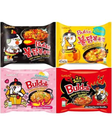 Samyang Hot Chicken Buldak Ramen Noodles Choose Any 5 Flavours to Customise (Pack of 10) - Buy Online on GoSupps.com
