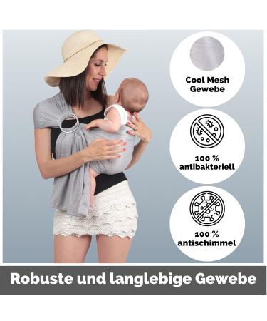 Amarsupiel Baby Water Carrier | Ergonomic Baby Shoulder Belt | Ultra-Fast Dry | Oekotex Certified Made in Spain | Gray - Buy Online on GoSupps.com
