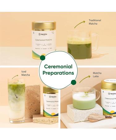 Ten.cha - Ceremonial Matcha Tea | 100% Pure Super Premium Grade | Japanese Matcha Green Tea Powder | Free Spoon | Vegan | Tested For Radiation | 30gms - Buy Online on GoSupps.com
