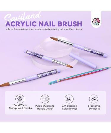 SAVILAND Kolinsky Acrylic Nail Brush Set - Sizes 6 10 14 | Professional Manicure Tool for Acrylic Nails & 3D Nail Art International Shipping Available - Buy Online on GoSupps.com
