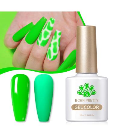 BORN PRETTY Neon Green Gel Nail Polish Soak Off U V LED Nail Lamp Gel Polish Nail Art Manicure Salon DIY Home 10ML