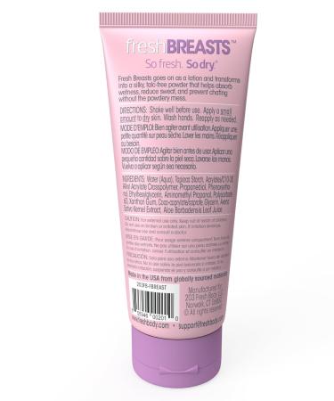 Fresh Body FB Fresh Breasts Anti-Chafing Deodorant Lotion to Powder 3.4 Fl Oz (4 Pack) Anti Chafe Cream Whole Body Deodorant for Women Inner Thighs & Areas that Sweat No Talc Aluminum & Fragrance 3.4 Fl Oz (Pack of 4) - Buy Online on GoSupps.com