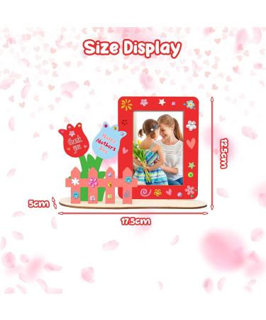 DKINY 4PCS Flower Garden Photo Frame Set - DIY Wooden Craft for Children - Perfect Spring Gift for Young Girls' Birthdays - Buy Online on GoSupps.com