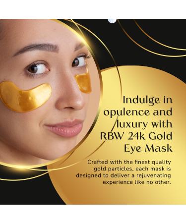 RBW 24k Gold Under Eye Patches - Reduce Dark Circles Puffiness & Wrinkles - Hydrating Hyaluronate Eye Masks - 20 Pairs for Rejuvenating Treatment for Men & Women - Buy Online on GoSupps.com