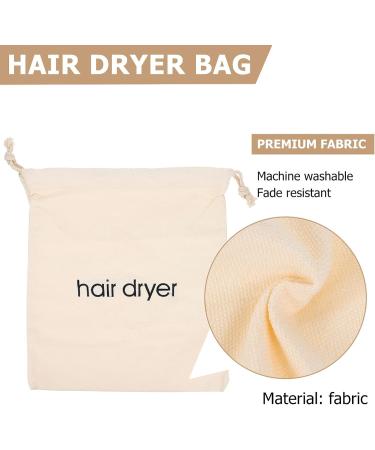 PLAFOPE 3pcs Hair Dryer Storage Bag Storage Bag Drawstring Dryerbag Hairdryer Case Toiletey Sac Beige Fabric - Buy Online on GoSupps.com