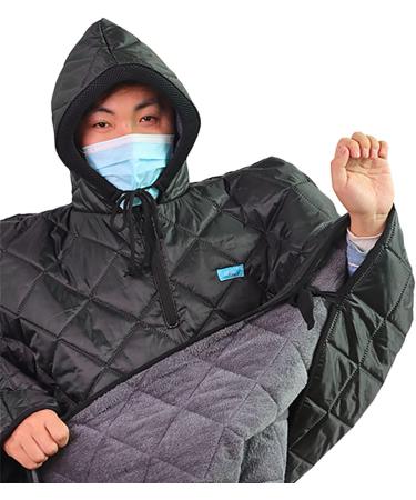 Waterproof Windproof Winter Wheelchair Full Body Warm Blanket Fleece Lined Wheelchair Cosy Cover with Hood Rain Coat Poncho Cover for Adults Wheelchair Users Full Body Protection Blanket - Buy Online on GoSupps.com