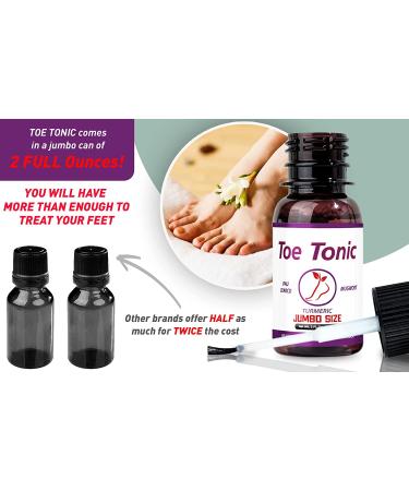 XL Toe Tonic Citrus - Toenail Fungus Treatment with Pau D'Arco, Mugwort, Turmeric & Grapefruit Extract - Buy Online on GoSupps.com