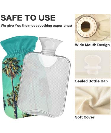 NAANLE 2L Transparent Hot Water Bottle with Cover | Pain Relief for Menstrual Cramps | Heat & Cold Therapy for Hands & Feet - Buy Online on GoSupps.com