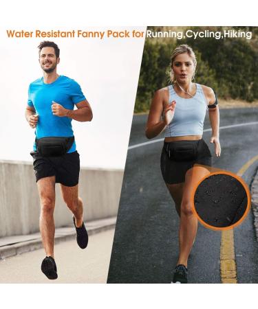 Syican Large Fanny Pack for Women Men - 4-Zipper Waist Bag for Sports, Travel, and Workouts - Black - Buy Online on GoSupps.com