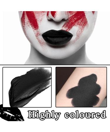 Black Matte Lipstick - Highly Pigmented Non-Stick Cup Gloss for Halloween & Cosplay | Moisturizing Waterproof Eye Black Stick for Sports - Buy Online on GoSupps.com