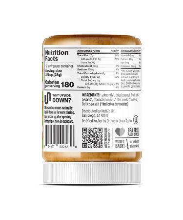 Nuttzo Organic Power Fuel 7 Nut & Seed Butter Crunchy 12 oz | Healthy Snack | Protein-Packed Spread - Buy Online on GoSupps.com