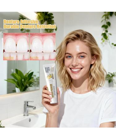 Jingmiger Denture adhesive gum lightening cream 68 g dental adhesive for women and men safety for daily use travel dental appliances - Buy Online on GoSupps.com