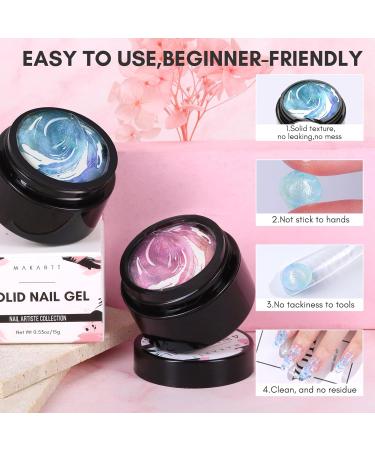 Makartt 15ml Builder Gel for Nail Extensions - Non-Stick 3D Sculpting UV Glitter Gel for DIY Manicure & Nail Art - Rigid Sapphire Finish - Buy Online on GoSupps.com