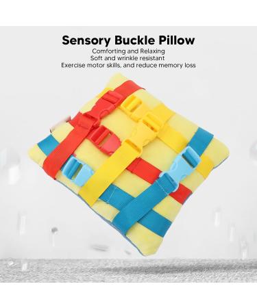 Dementia Activities Pillow Elderly Dementia Pillow Sensory Buckle Cushions Sensory Buckle Pillow Fine Motor Development Anxiety Relief Calming Comforting Activities for Adults - Buy Online on GoSupps.com