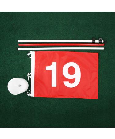 Tour Gear Portable Golf Flag with Cup  6-Foot Height Flagstick  Create Your Own 19th Hole Backyard Golf Practice Hole  White/Red - Buy Online on GoSupps.com