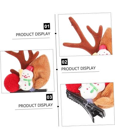 FRCOLOR 6 Pairs Christmas Hair Clips Animal Horns Hair Clip Reindeer Ear Hair Clips Santa Hair Clip Mini Mushroom Kid Hair Accessories Antler Ear Hairpins Child Pine Cones Antlers Abs - Buy Online on GoSupps.com