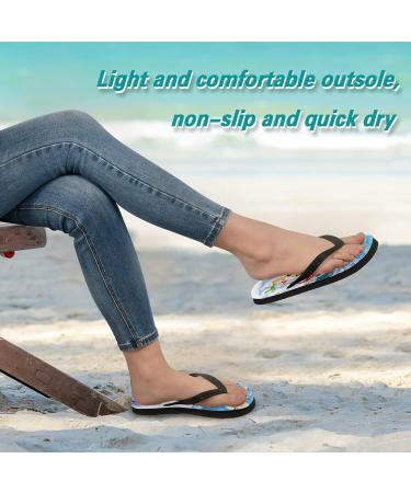 Mnsruu Christmas Flip-Flops - Snowman & Snowflakes Sandals for Men & Women | XS Multicolored Travel Slippers for Hotel & Spa - Buy Online on GoSupps.com