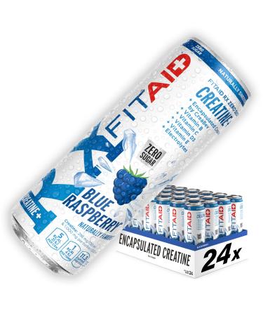 LIFEAID Fitaid RX Zero Sugar plus Creatine Workout Recovery Blend BCAAs Glutamine Electrolytes Omega-3s 100% Clean Paleo Vegan No Artificial Flavors or Sweeteners 12 Oz. (Pack of 24)