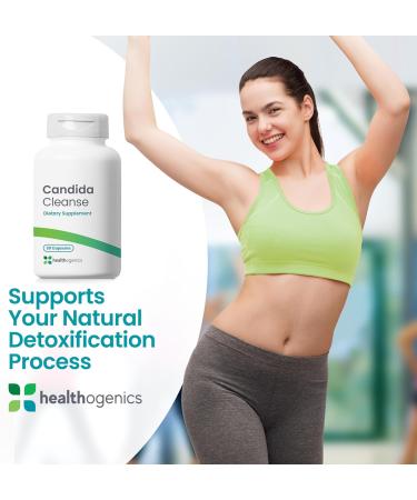 Healthogenics Candida Cleanse Detox Supplement 30 Capsules - Buy Online on GoSupps.com