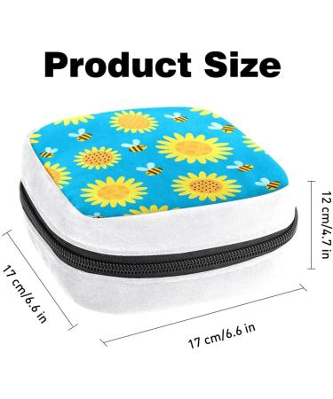 GIAPB Sanitary Napkin Storage Bag | Period Tampon Makeup Pad Pouch | Bee and Sunflower Color1640 - Buy Online on GoSupps.com
