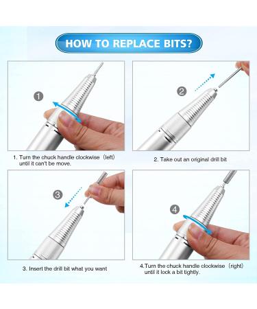 AZ GOGO 30000 rpm Portable Nail Drill - Updated Handpiece for DR-2036 Nail Drill Machine with 2 Jack Host - Buy Online on GoSupps.com