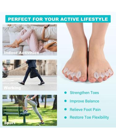 KAIDILA Toe Separators - Bunion Corrector Toe Spacers for Women/Men | Toe Corrector for Bunions, Hammertoes, Hallux Valgus | 1 Pair Medium Size White - Buy Online on GoSupps.com