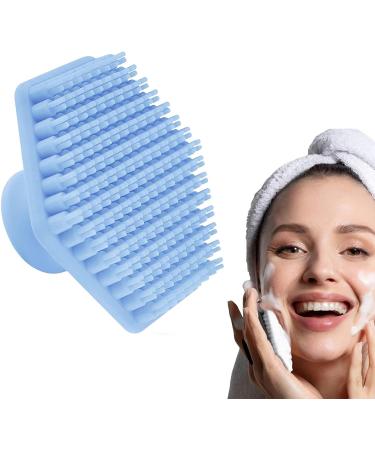 Silicone Face Brush Manual Face Wash Brush Soft-touch Rubber Face Scrubber Silicone Beard Cleansing Brush For Cleansing Handheld Face Exfoliator Brush With Silicone Bristles For Women Sky Blue - Buy Online on GoSupps.com