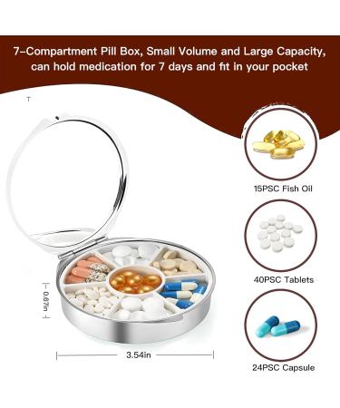Weekly Pill Case & Vitamin Organizer | Portable 7-Day Medicine Planner | Floral Design Gift - Buy Online on GoSupps.com