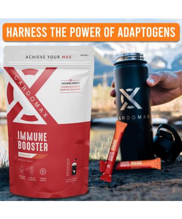 Immune Booster Liquid Drink Mix with Ginseng & Vitamin C - Orange Flavor Stick Packets (15 Count) - Enhance Immune Support Worldwide - Buy Online on GoSupps.com