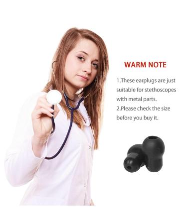 Buy Comfortable Silicone Replacement Ear Tips for Stethoscopes | 1 Pair Black Earplugs & Parts - International Shipping Available - Buy Online on GoSupps.com