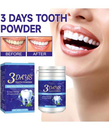 3 Days Tooth Powder - Effective Teeth Whitening & Stain Remover (2PC) for Bright Polished Teeth - Coffee Stain Eliminator - Buy Online on GoSupps.com