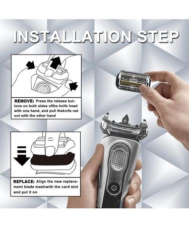 Buy Series 9 92S Electric Shaver Replacement Head - Compatible with Braun 9290cc 9291cc 9370cc & More - International Shipping Available - Buy Online on GoSupps.com