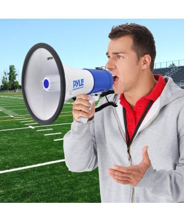 Portable Megaphone Speaker PA Bullhorn 50W with Siren, Volume Control - 1200 Yard Range - Ideal for Outdoor Sports, Cheerleading, Safety Drills | Pyle PMP50 - Buy Online on GoSupps.com